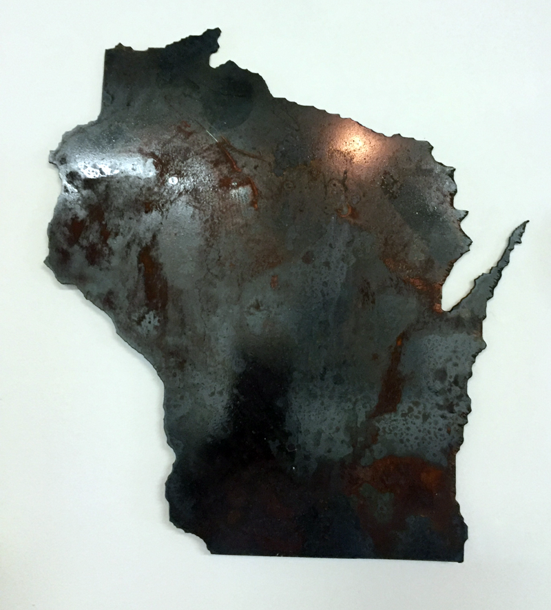 Wisconsin - Tarnished Steel Outline - Arc Academy