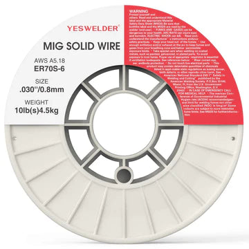 ER70S-6/10LB-0.8 YesWelder Carbon Steel MIG Solid Welding Wire, 10-Pound Spool, 0.030"