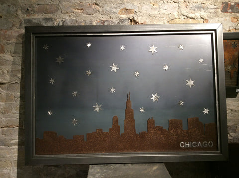 Chicago Skyline with Starry night background - Arc Academy