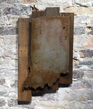 Fort Wayne, Indiana - Rustic steel cutout raised off reclaimed wood backing - Arc Academy