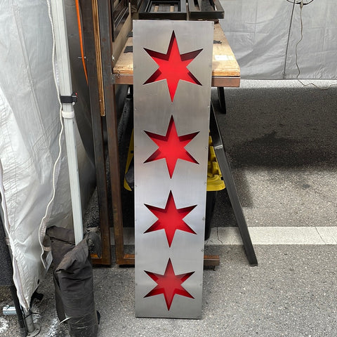 Chicago Stars Vertical Red Stars