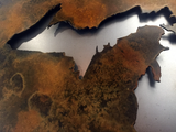 Michigan Rust Patina raised off of black steel - Arc Academy