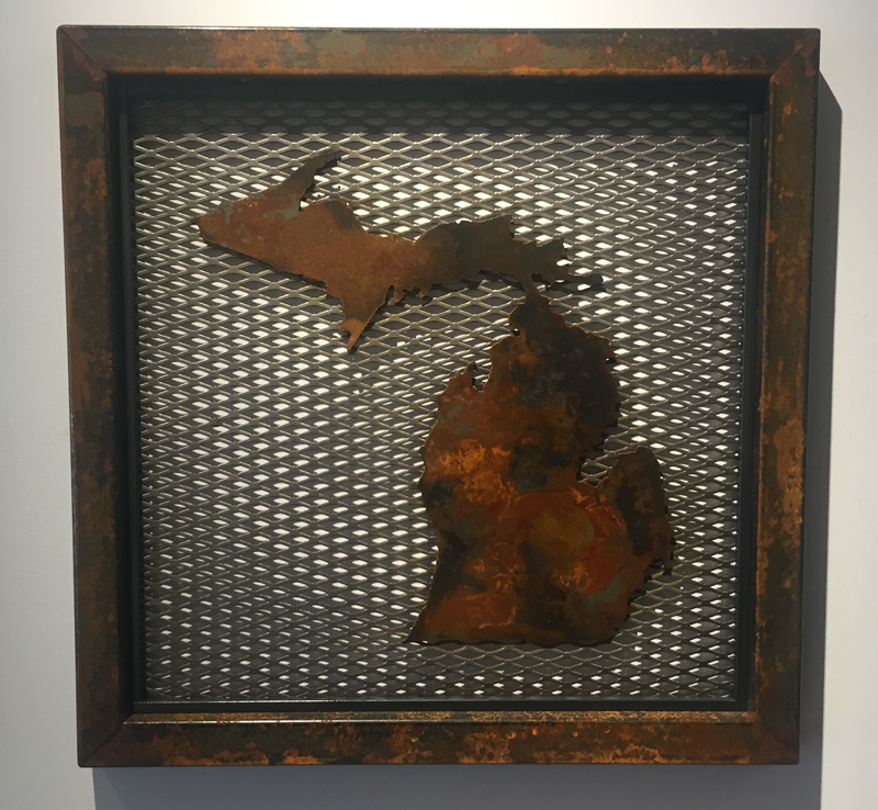 Michigan - Heavy Rust Patina on stainless Lattice - Arc Academy